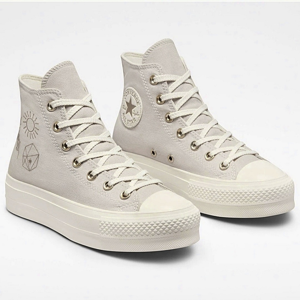 Converse CTAS Lift Hi Platform Golden Elements Womens Size 11 Beige Shoes